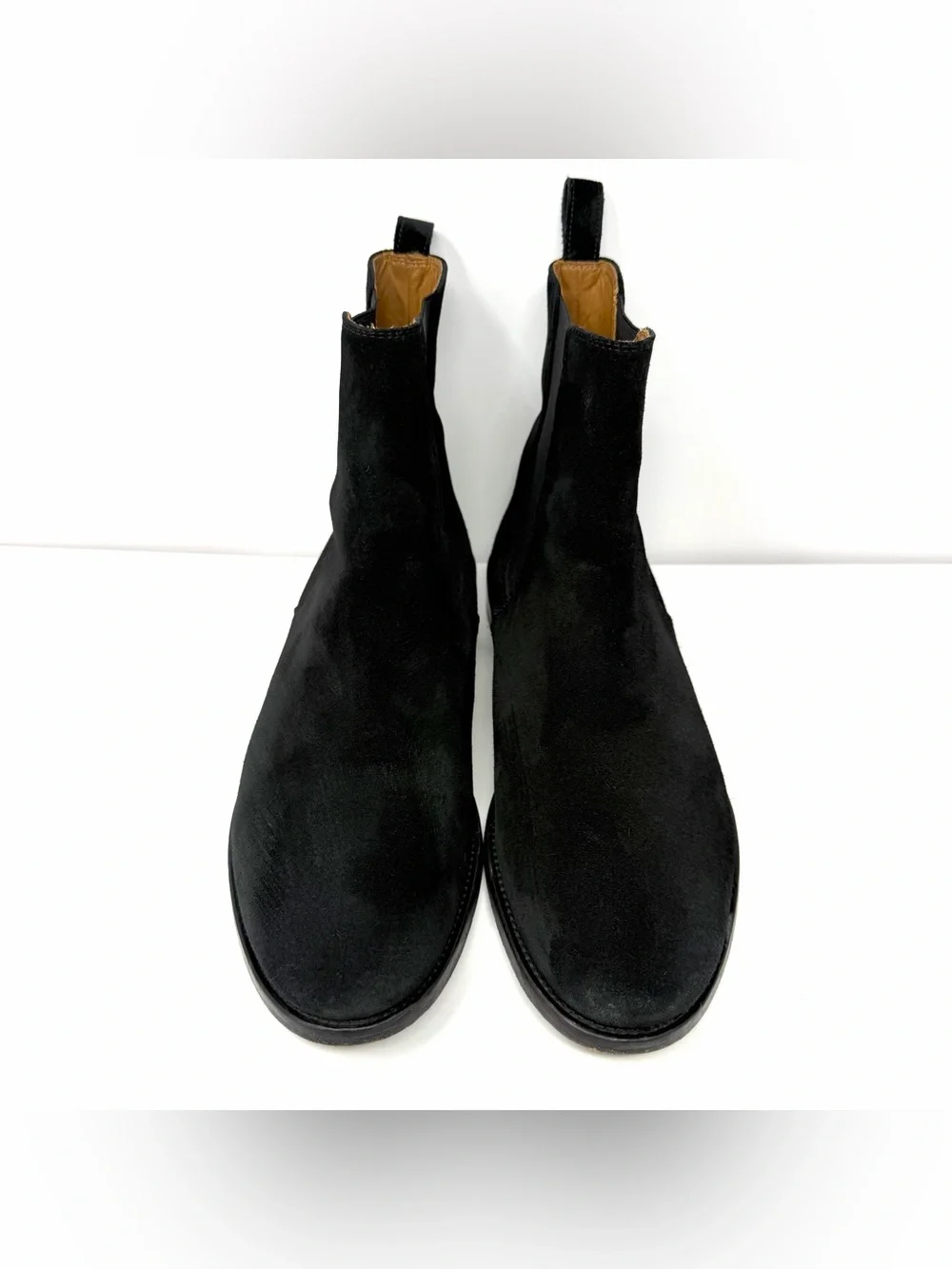 Oro Men's Black Suede Chelsea Boots Made in Spain